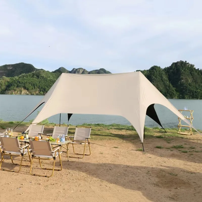 

Waterproof Oxford Double-Layer UV-Resistant Breathable Four-Season All-Weather Ultra-Thin Lightweight Beach Sunshade Integrated