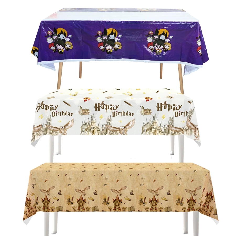 Nappe Harry Potter, décorations de fête d'anniversaire, vaisselle, couverture de table, fournitures de fête, fournitures de mariage, cadeaux, récompenses, prix