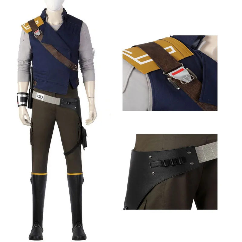 

Adult Male Survivors Of 2023 Games For Cosplay Costume Mask Kcal Kestis Clothing Jedi Halloween Carnival Clothes And Boots