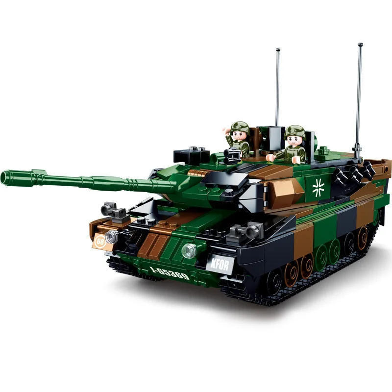 

766PCS Sluban B0839 Army Leopard 2A5 Main Battle Tank Building Block Kids DIY Bricks Toys Gifts For Children