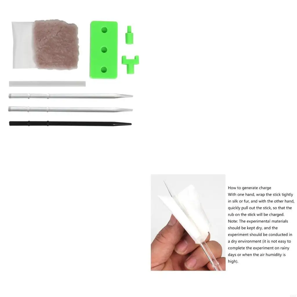 أداة تجربة الفيزياء أدوات احتكاكات الإلكتروستاتيكية مجموعات الكهربة الاحتكاك مجموعة لأبحاث الفيزياء