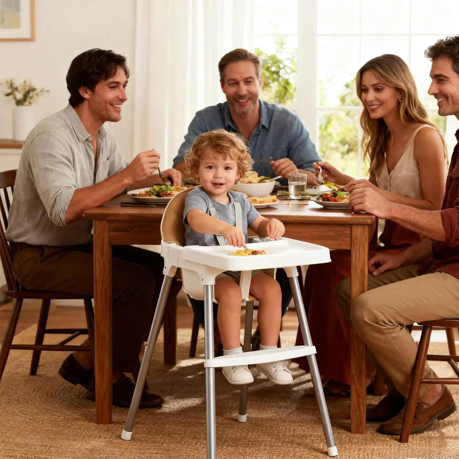 Kids High Chair Adjustable Comfortable Seat Feeding Chair For Boys Girls Home Kitchen Dining Room Restaurant Family Meal