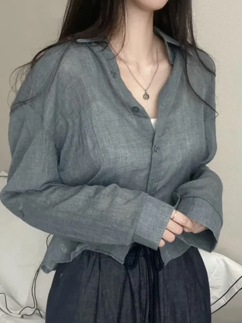 

Защита от солнца, свободная посадка, длинный све, хлопок и лен, легкий вес, лето 2023, новый корейский женский кондиционер, irt