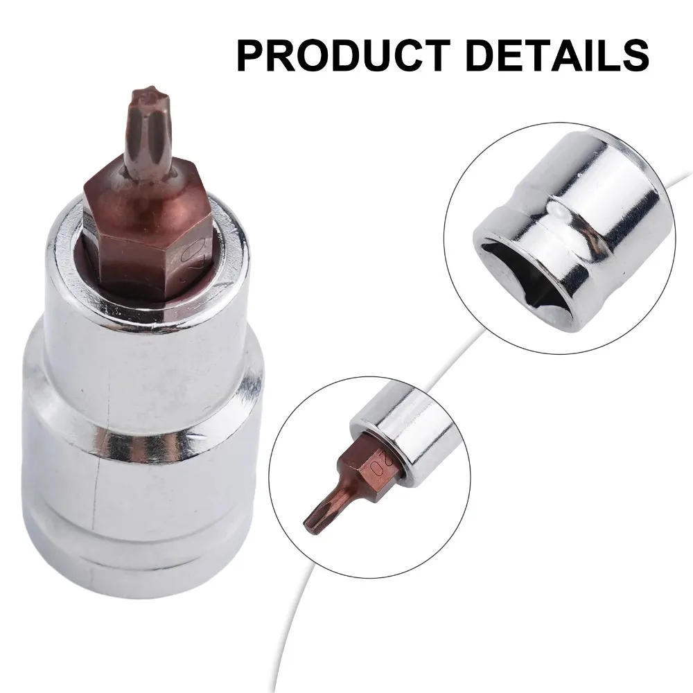 1/2inch Torx Head Screwdriver Bit Torx Bit Sockets Sockets Wrenches Alloy Steel For Versatility Compatibility Hand Tools T20-T70 - view 4