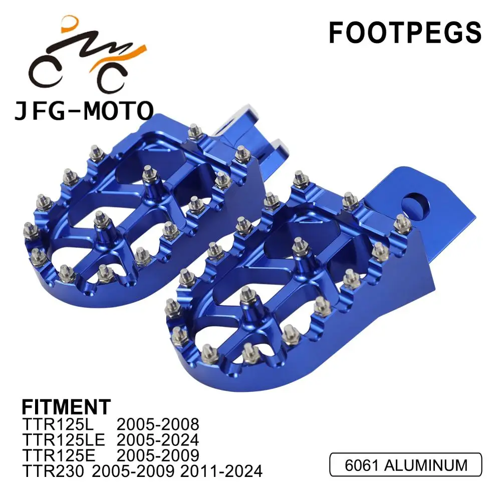 Motorcycle Accessories Footpegs Aluminum Footpedals Rest For Honda TTR125L 05-08 TTR125LE 05-24 TTR125E 05-09 TTR230 05-09 11-24