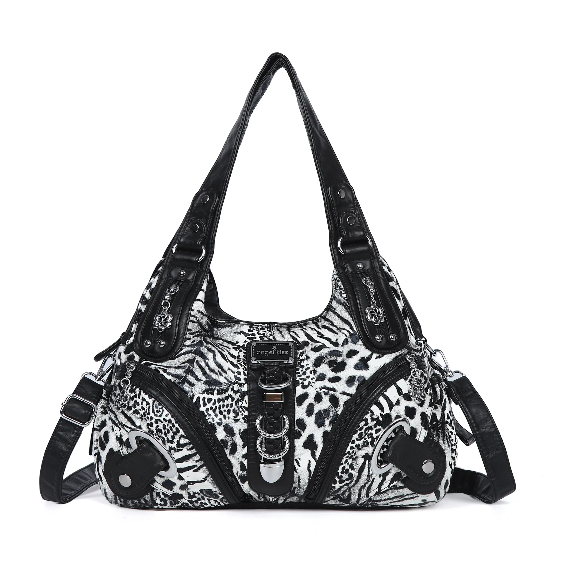 New trendy and fashionable women's shoulder bag, crossbody bag, leopard print women's handbag