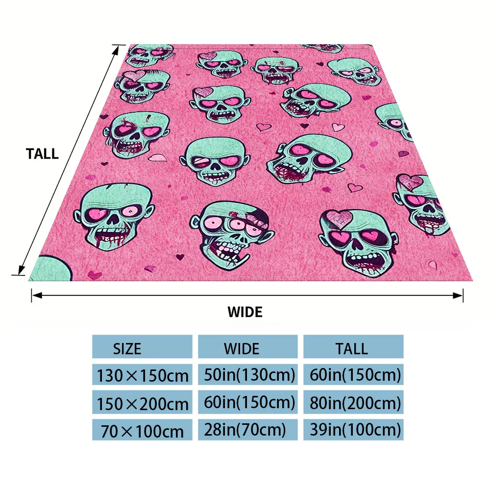 Zombie Love Winter And Summer Dual-Use Comfortable Flannel Blanket, Soft And Sticky Sofa Cover Blanket, Exquisite Gift
