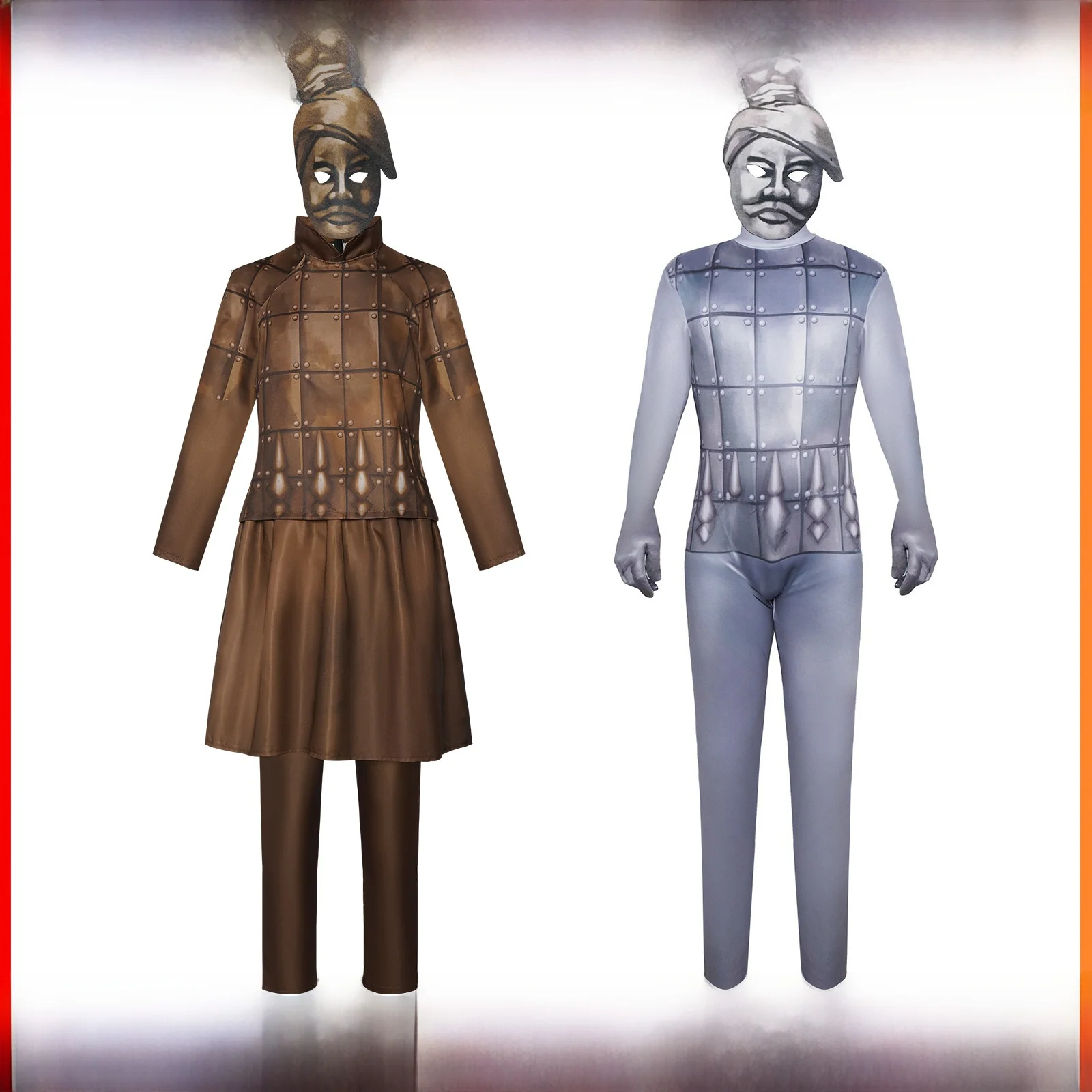 Anime Terracotta Warrior Cosplay Costume Stage Performance Outfit Halloween Theme Complete Set Women's Traditional Chinese Co...