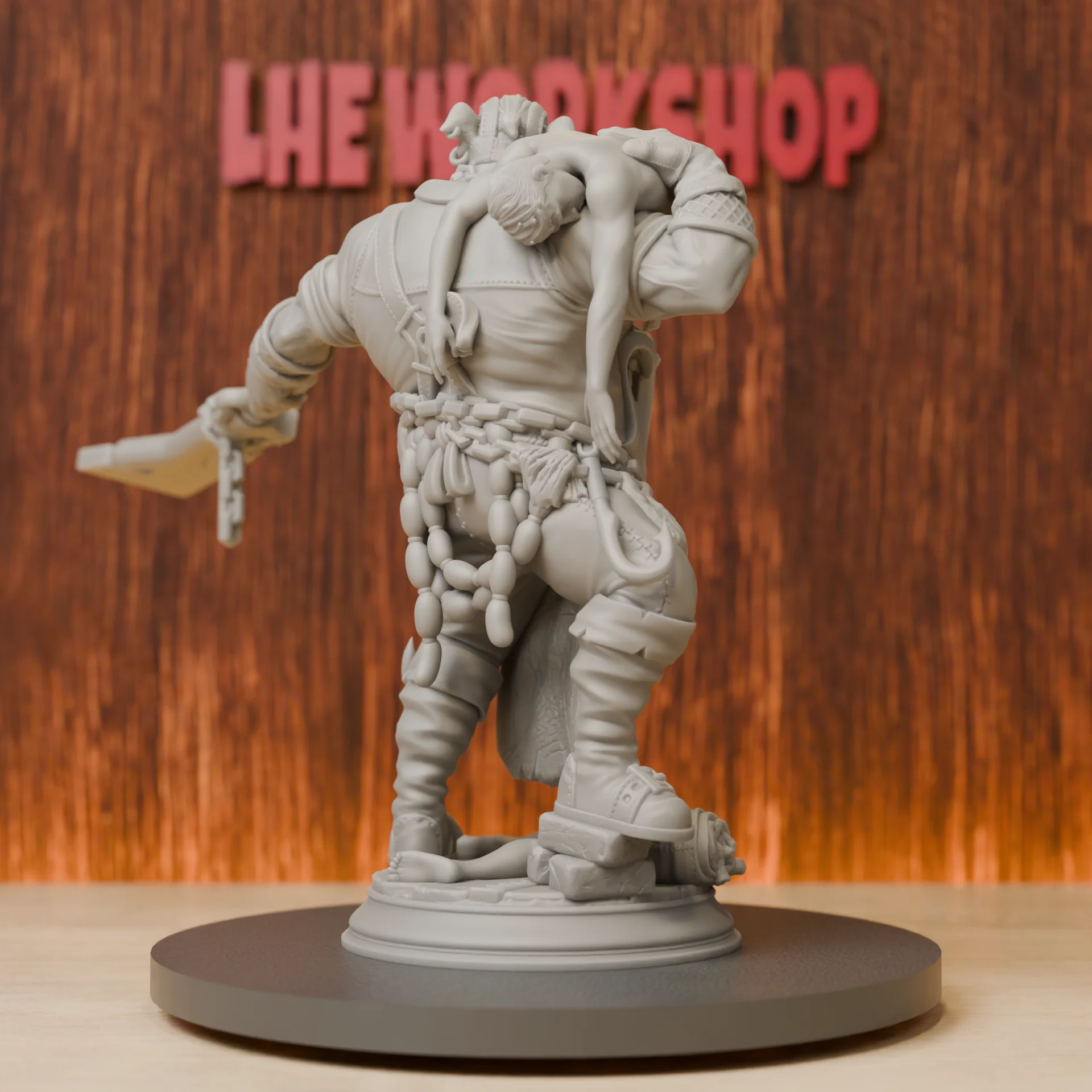 Butcher Miniatures | 28mm-75mm | Resin 3D Printed DND Pathfinder Mini | Unpainted Grey