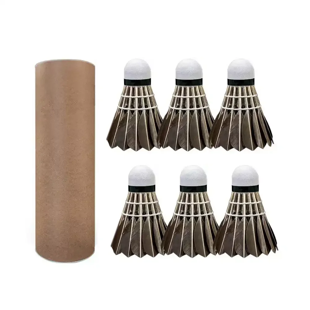 Professional Black Goose Feather Badminton Shuttlecock,Durable Training Sport Badminton Balls for Indoor Outdoor Game,3/6/12 Pcs