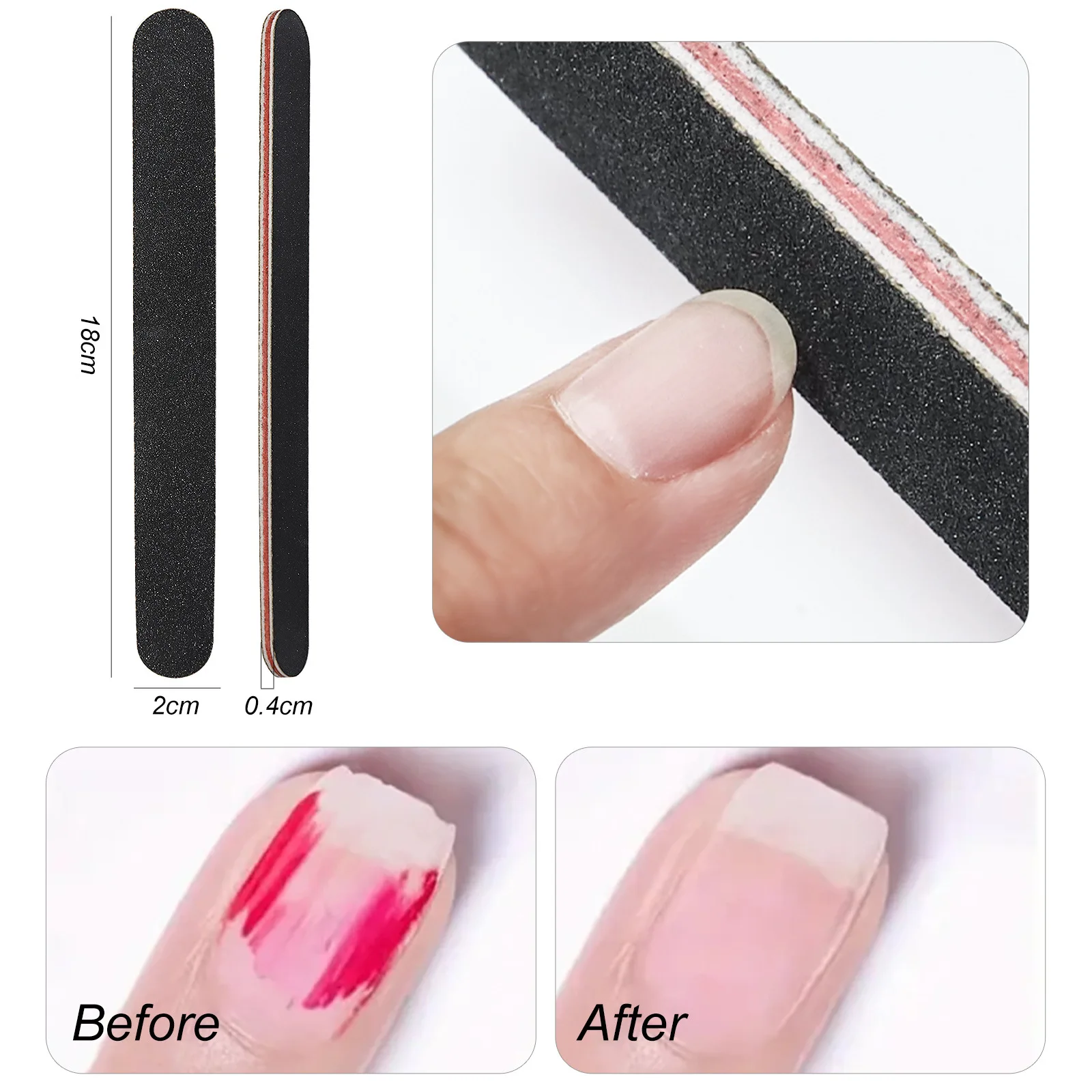 18pcs Polish Tools Buffer Professional Sand Sponge Files Manicure Nails Polisher Set Brush Acrylic Nail Kit Rubbing