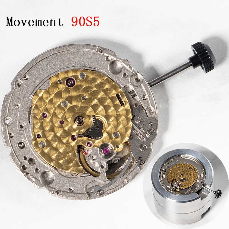 

Ultra-Thin Mechanical Movement 90S5 for Luxury Brand Wristwatch Mens Automatic Skeleton Self-winding 3 Hands Movement