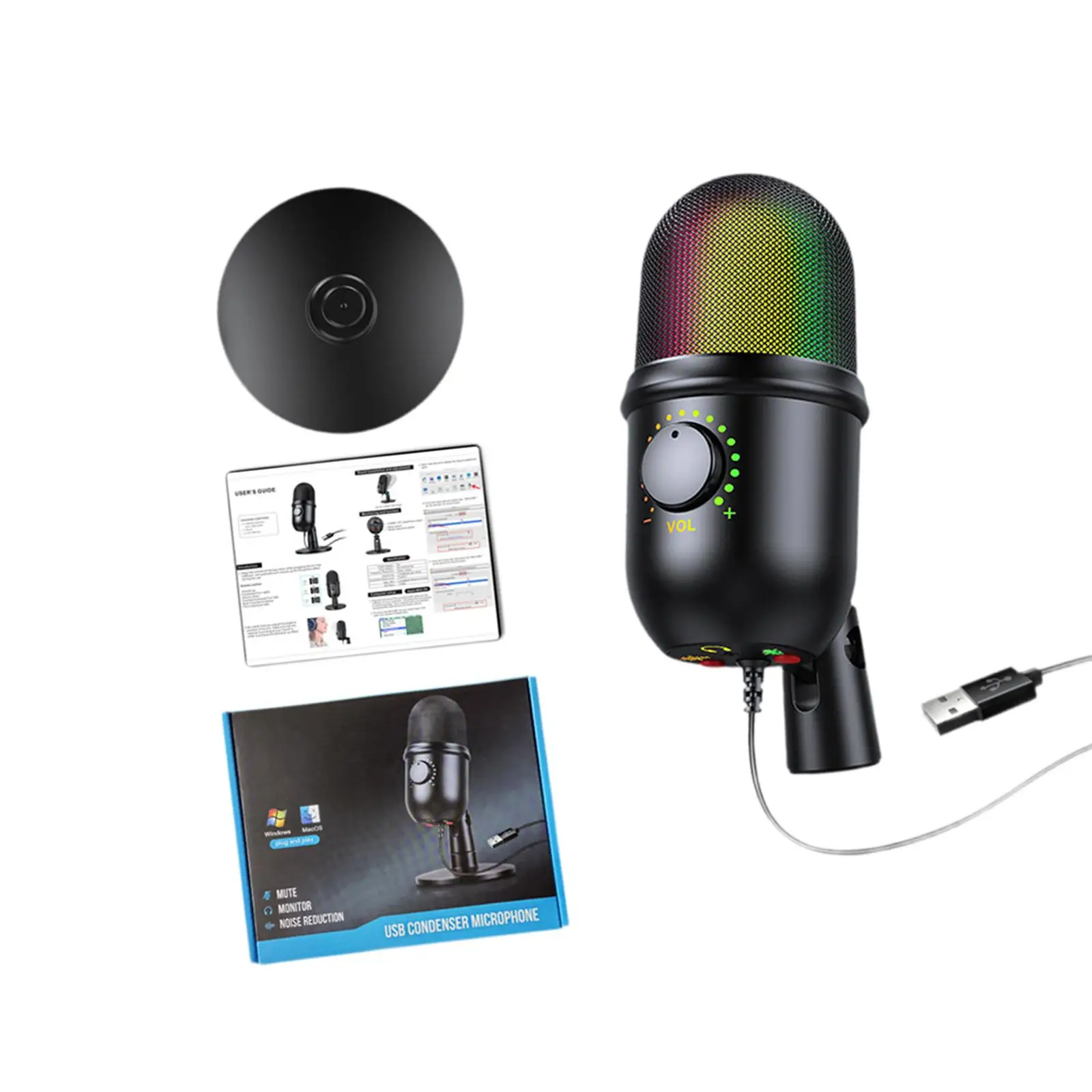 USB Microphone Studio Mic High USB Microphone for Gaming Desktop Microphone for