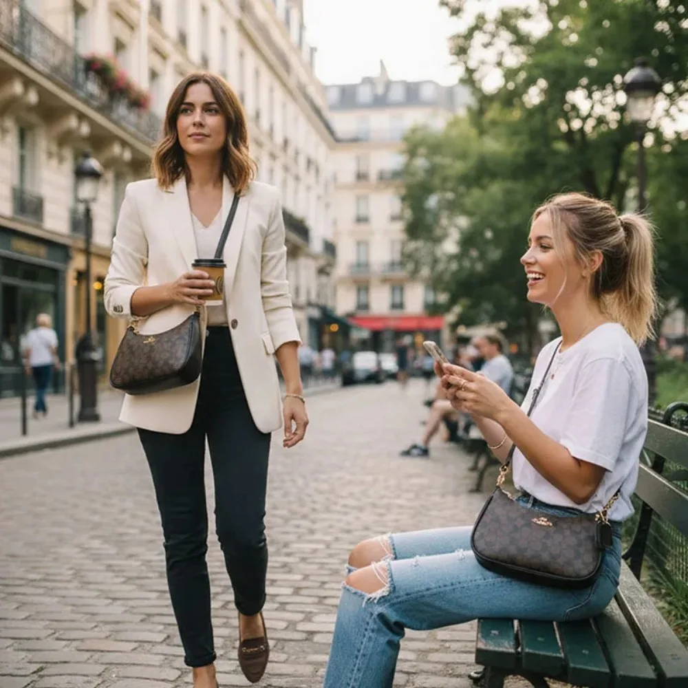 

Women's Chain Bags PVC Geometric Print Handbag Shoulder Crossbody Bag Women's Underarm Bag Suitable For Daily Outfit Matching