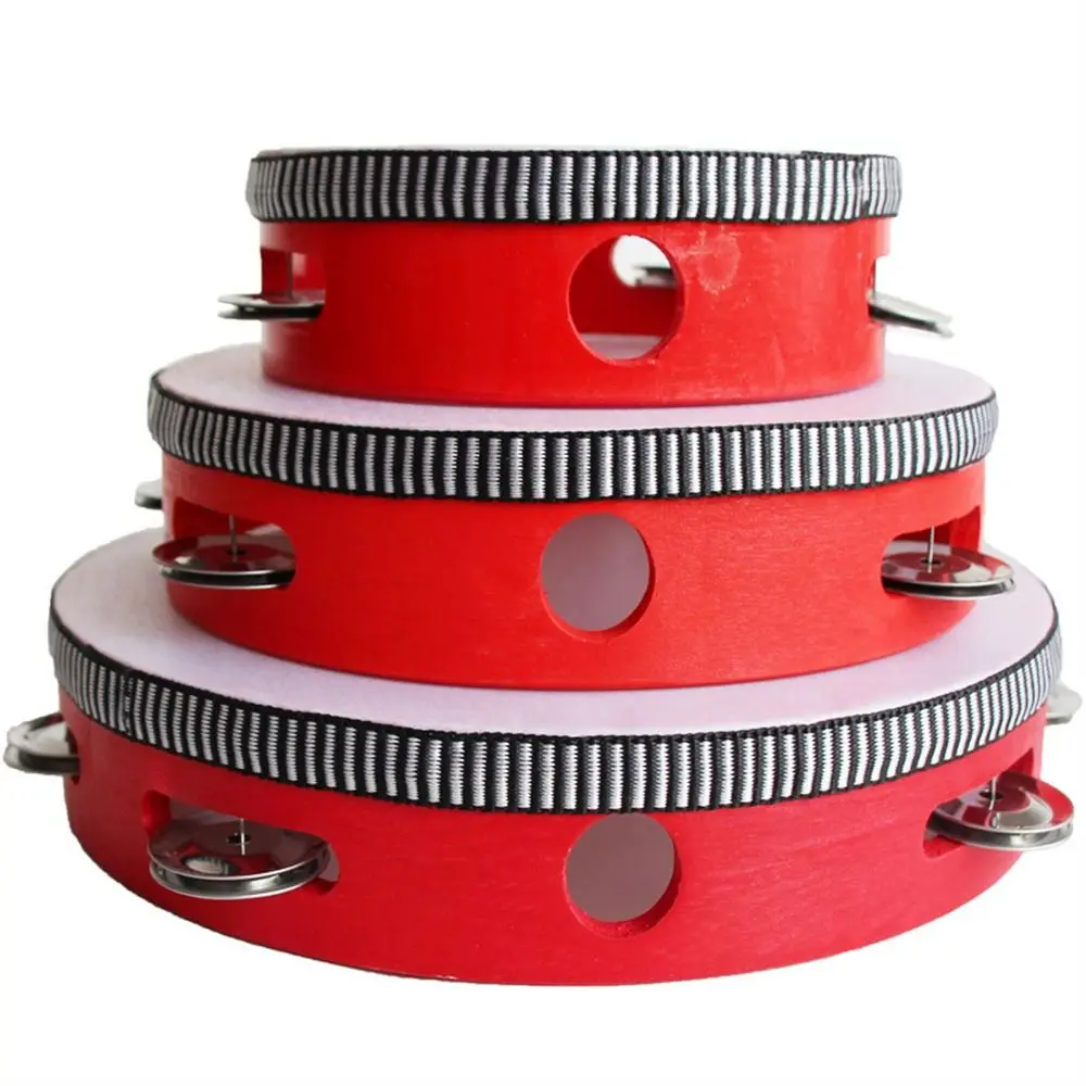 KTV Party 4/6/8/10 pollici Tamburello Batteria Gioco musicale Tamburo portatile Danza Tamburo in età prescolare Strumenti musicali