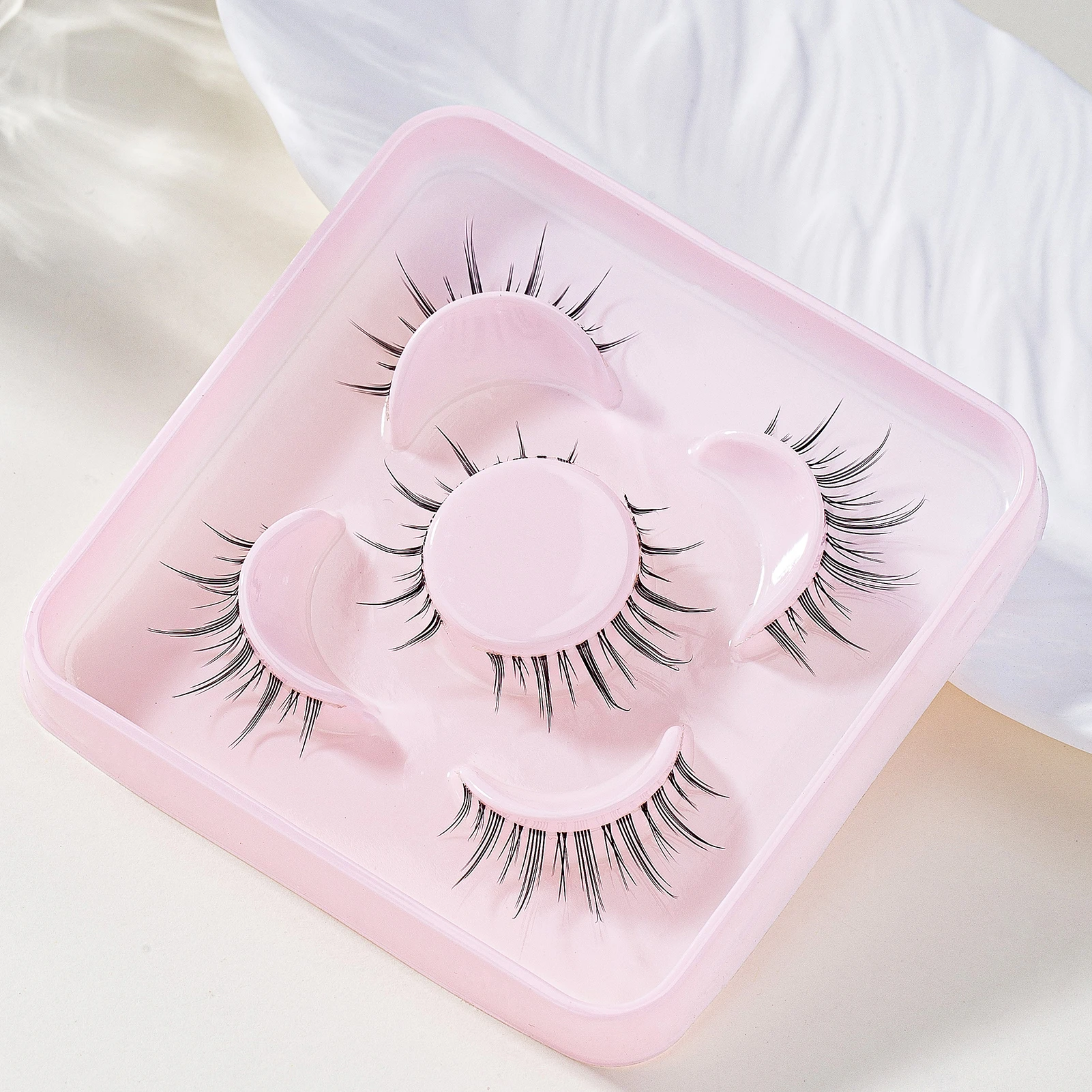 3 Pairs Little Devil eyelash full strip Self-Adhesive Faux Lashes Long Dramatic Thick Soft Light Lashes Manga Eyes Makeup