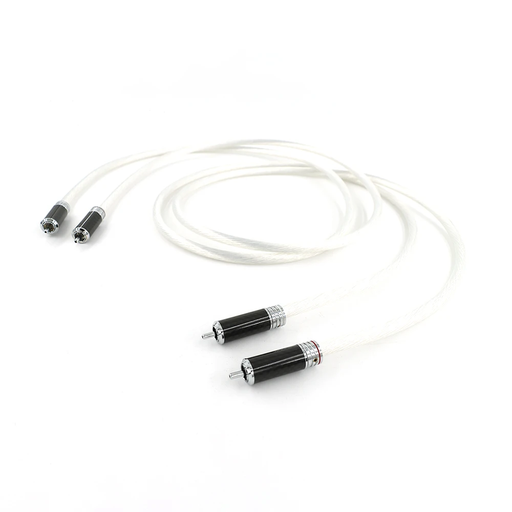 ブロードキャストグレード RCA インターコネクト - 極低温処理 OCC シルバー & トリプルシールド (ペア) ​