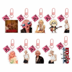 KPOPローズソロアルバムAptアクリルキーチェーン新しいフォトカードバッグペンダントアクセサリーROSIEファッションキーリングファンコレクションギフト 12ベストセールスKPOPバラ-8