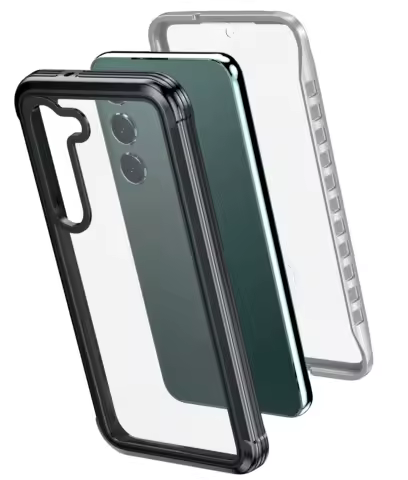 Shockproof Transparent case for SAMSUNG s10 S20 S21 S22 S23 PLUS ULTRA with 7H PET Protection 360° Full Protection Cover