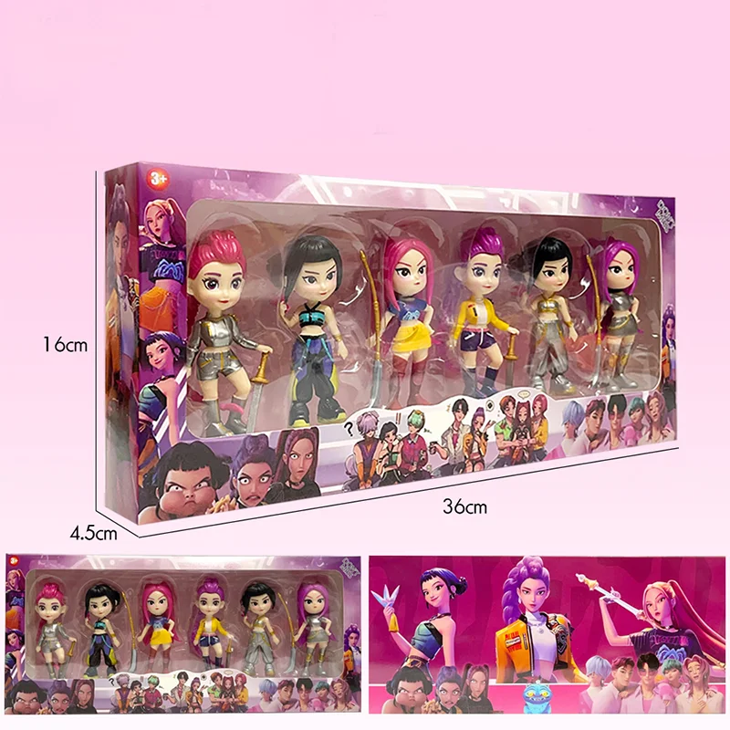 New 6pcs/Set Kpop Demon Hunters Action Figure Toy Derpys Tiger Rumi Mira Zoey Sussy Figurine Doll Fans Gift 2026 Christmas Gift