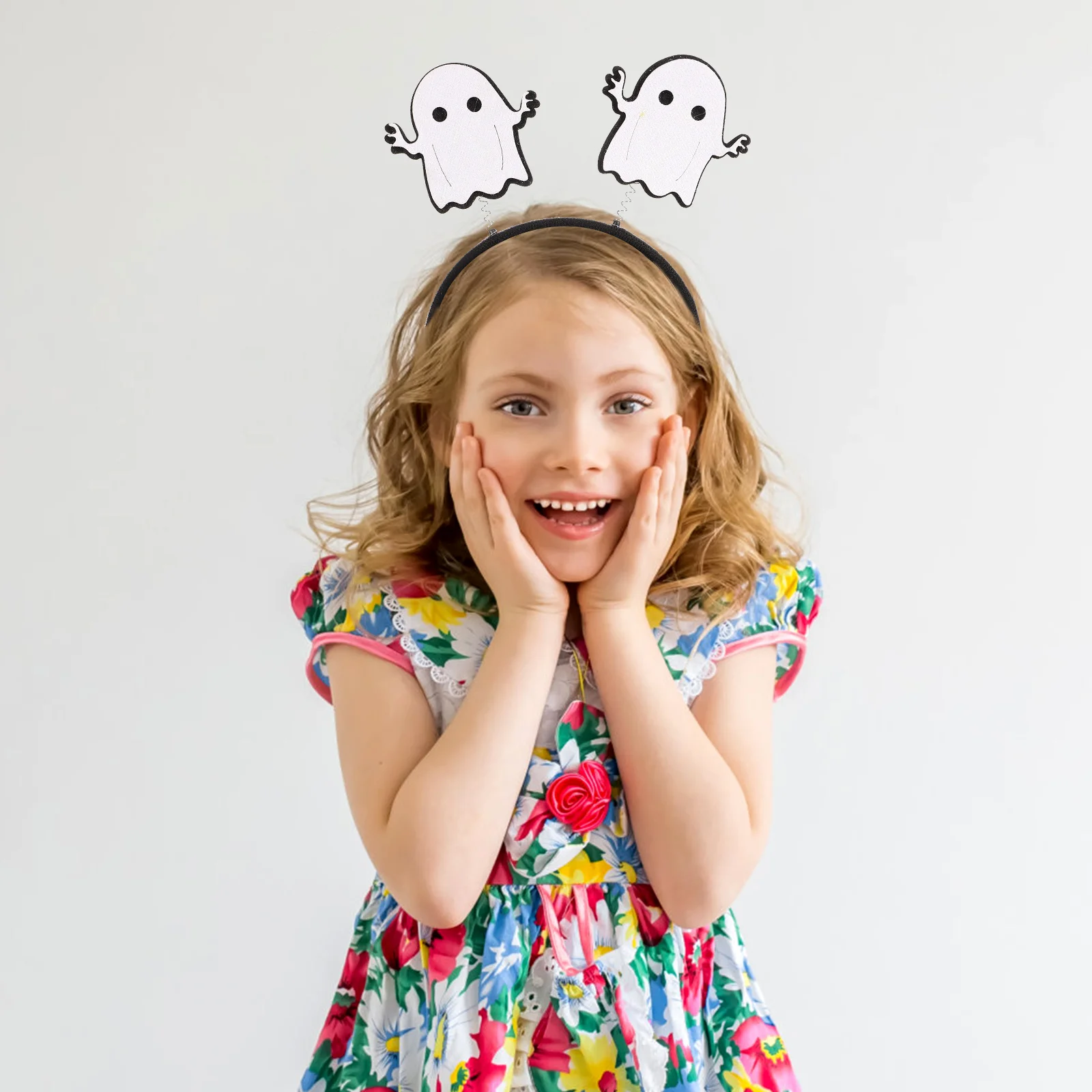 

4Pcs Halloween Ghost Headbands Creative Non-Fading Lightweight Hair Bands Costume Party Kids Adults Festive Headwear Decorations