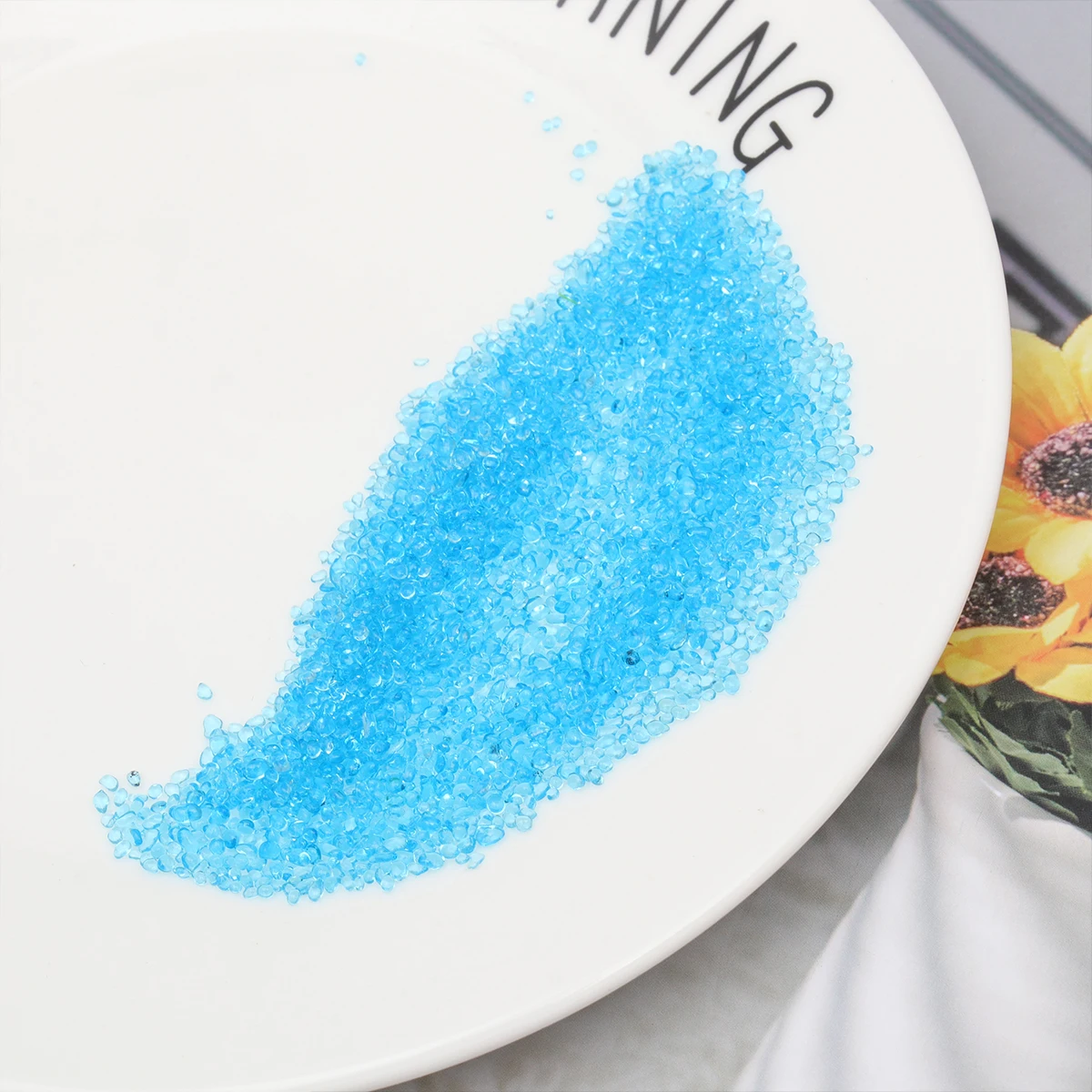 

1 Pack 500G Aquarium Stones Fish Tank Decorative Rocks Blue Glass Sand Fresh Salt Water Safe Durable Fish Tank Stone Ornament