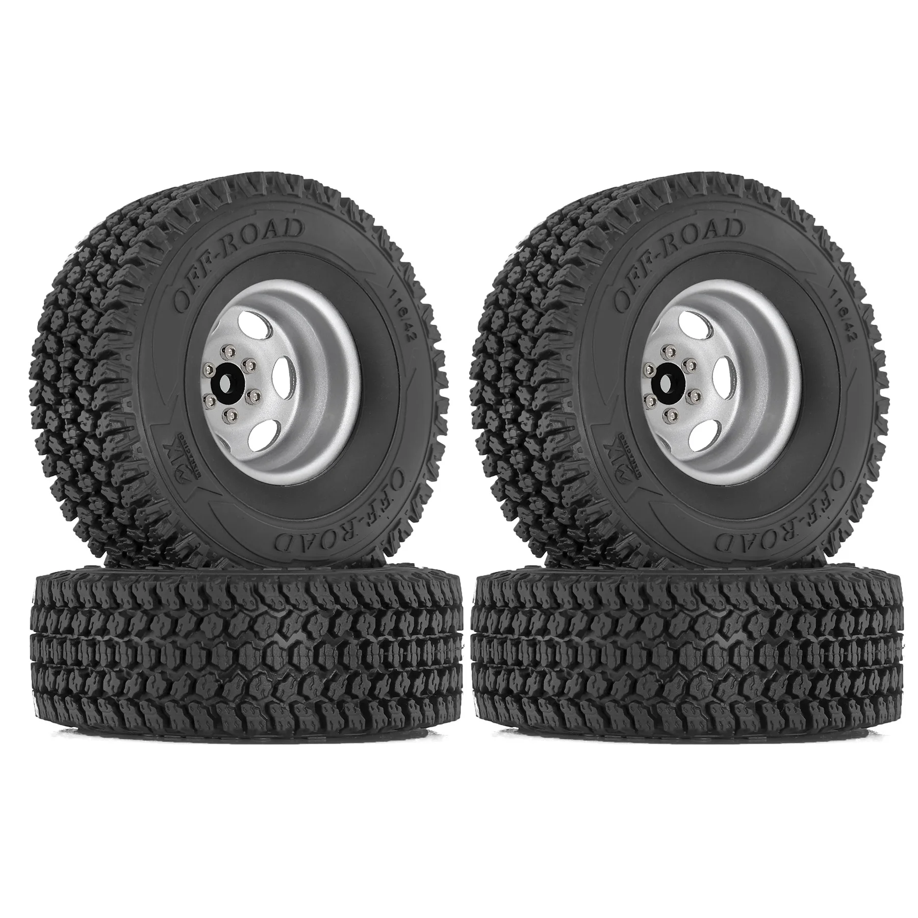 

1/10 RC Crawler 1.9 Beadlock Wheels Tires Height Soft for Rocks Mud Traxxas TRX4 Axial SCX10 II III Redcat Gen 8