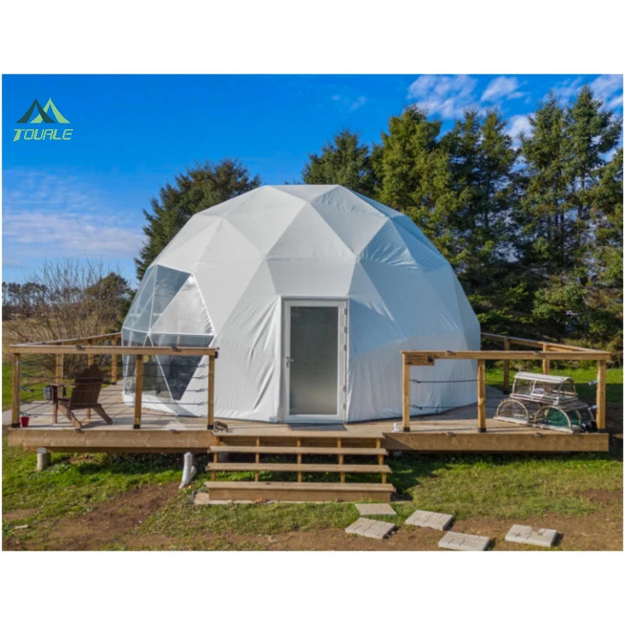 

7-метровый геодезический купольный шатер-дом из прочной ПВХ-ткани, водонепроницаемый, для глэмпинга, роскошный, для отелей и активного отдыха на природе