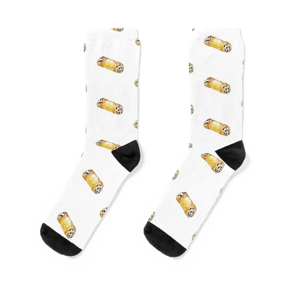 

Canolli Italian Dessert Bakery Bun Kitchen Socks bright garter Sports Wholesale floor Socks Women's Men's
