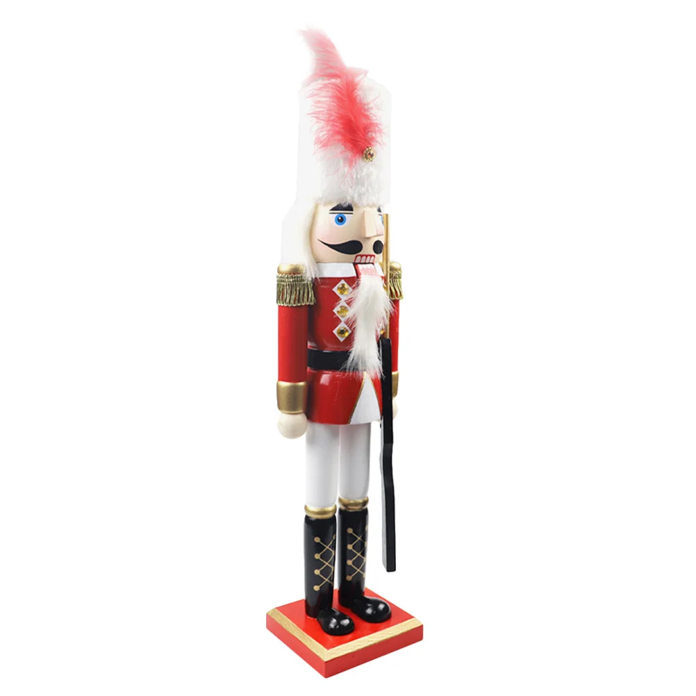 

Christmas Wooden Nutcracker Cute Soldier Ornament Desktop Decor Holiday Nutcracker Craft Xmas Festive Gift Xmas Table Ornament