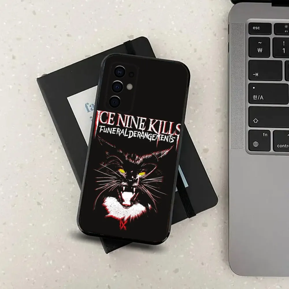 Ice n-nine Kills b Band Phone Case for Samsung,s24,s21,s22,s23,s30,ultra,s20,plus,fe,lite,note,10,9ソフトブラック5g