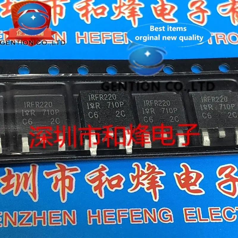 10PCS IRFR220 FR220  TO-252 200V 5A  in sotck 100% new and original