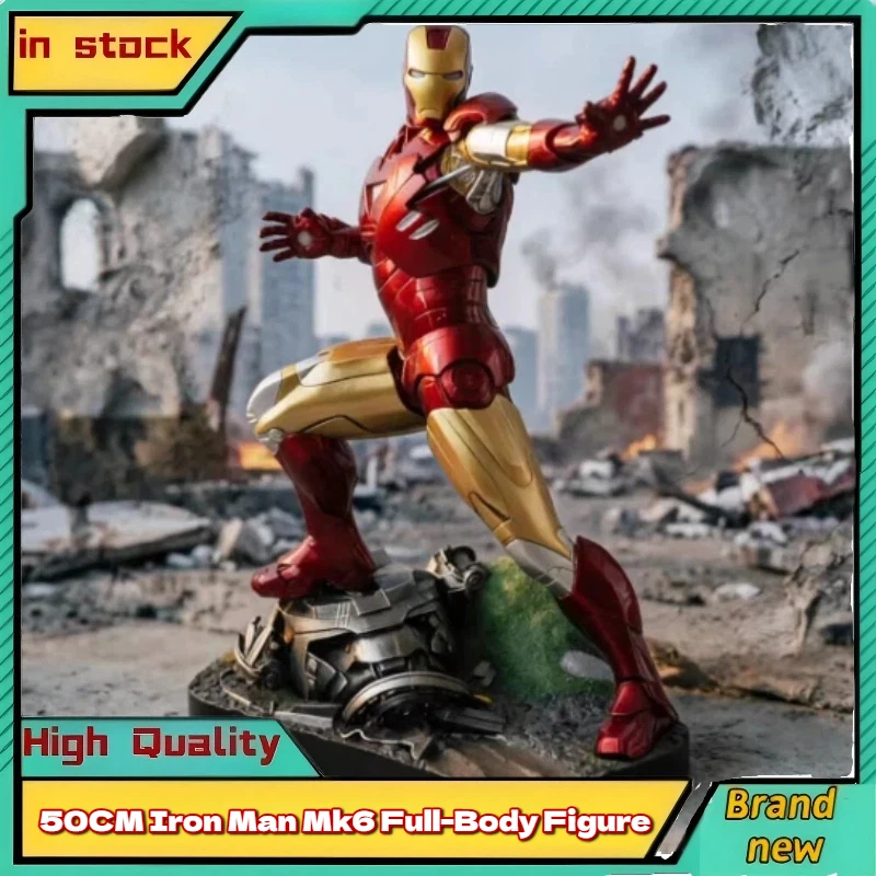 

50cm High Quality Avengers: Iron Man Mk6 Full-Body Figure With Glowing Hands, Gk Model, Perfect Gift For Friends’ Birthdays