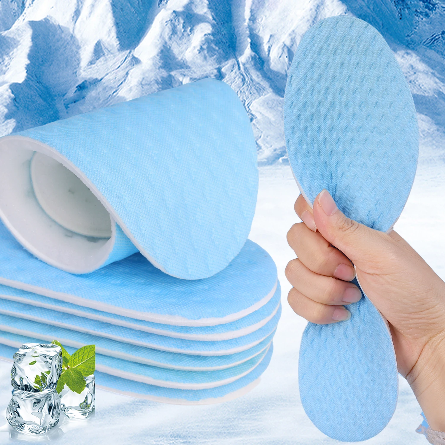 Latex Summer Cool Insoles Soft Sweat Absorb Deodorization Breathable Sport Shoe Pads Barefoot Thin Insert Cushion for Women Men image 6
