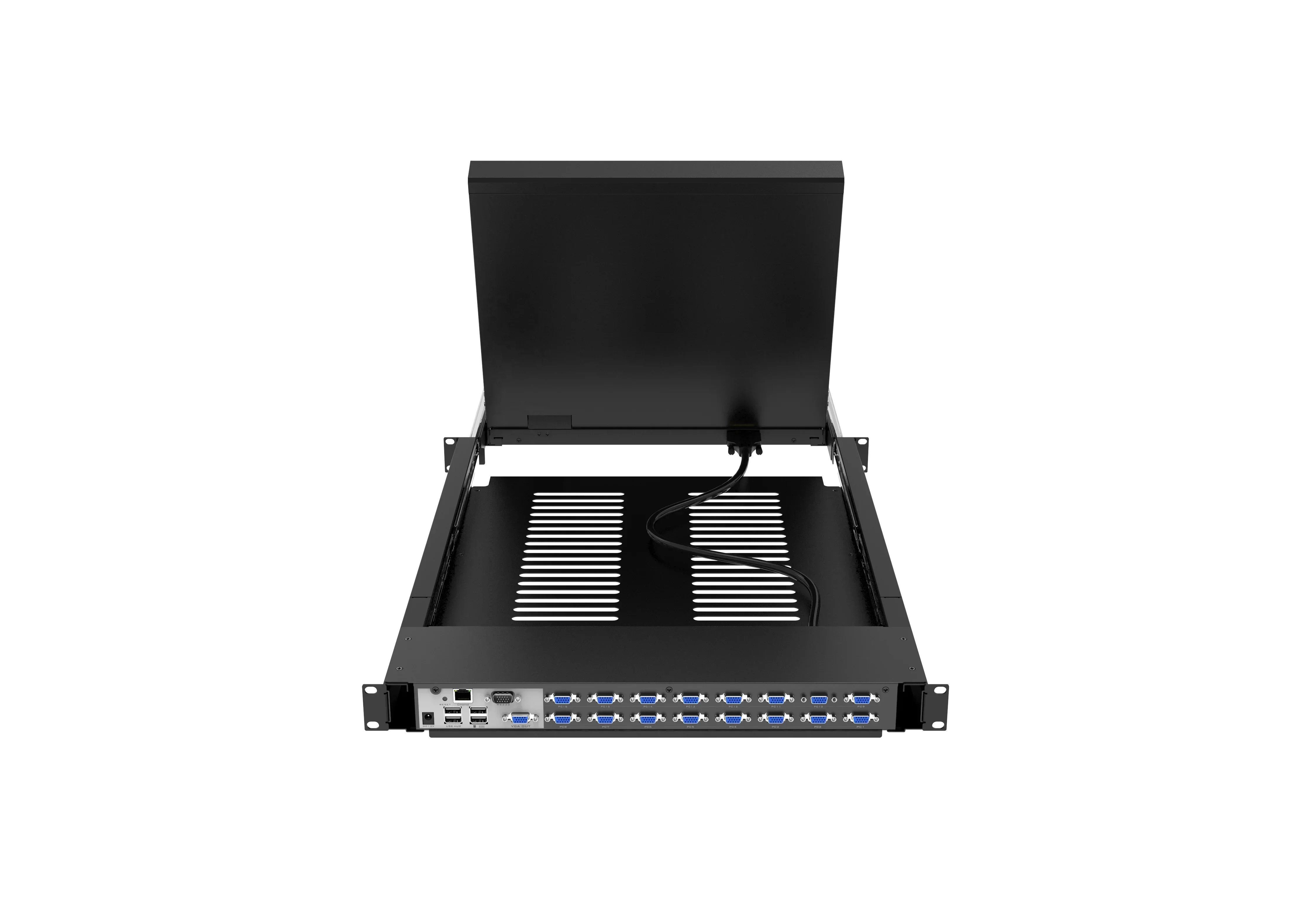 

In stock 17'' LCD IP KVM Switch 16 Port VGA, OEM MT-VIKI IP 1U Rack KVM Console Drawer, LCD KVM Switch Over IP