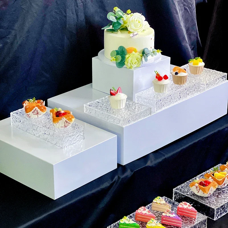 9pcs Fashion Cake Candy Bar Dessert Column Buffet Riser  Wedding Table Centerpieces Home Hotel Cupcake Food Drinks Fruits Holder