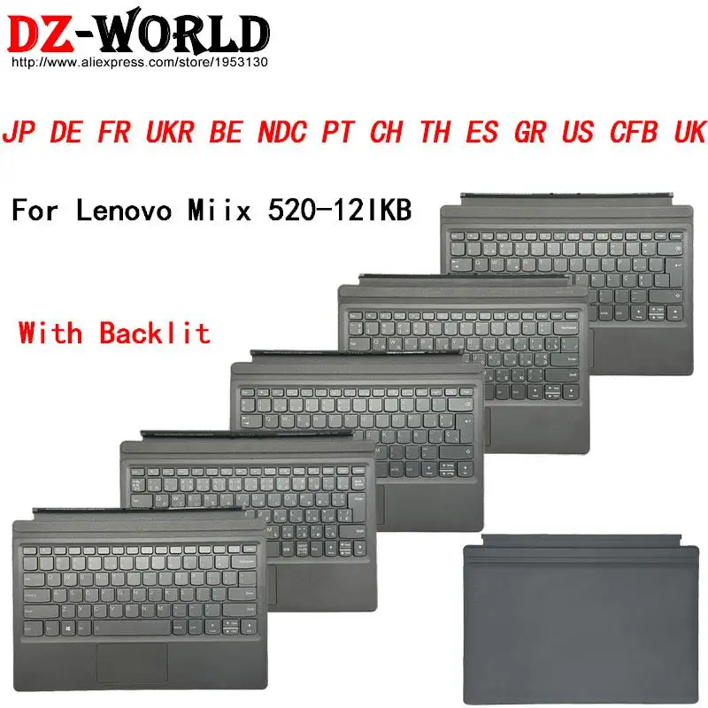 

Portable Mini Base Folio Case Backlit Keyboard for Lenovo Miix 520 -12IKB Tablet JP DE FR UKR BE NDC PT CH TH ES GR US CFB UK