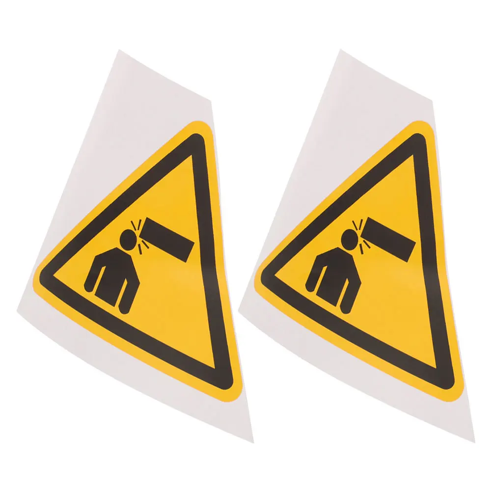 2Pcs Watch Your Head Warning Signs Adhesive Safety Stickers for Machine Tool Equipment Collision Caution Labels