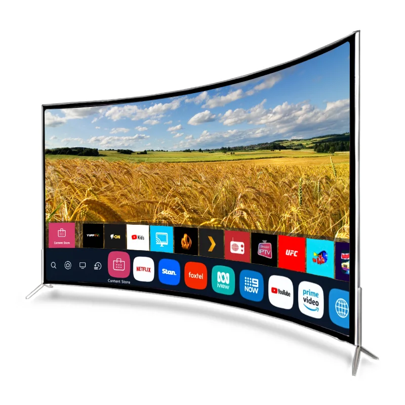 最高品質のFHDテレビ 曲面スクリーンテレビ 65 70 75 80インチ 4K UHDスマートテレビ 55インチ曲面