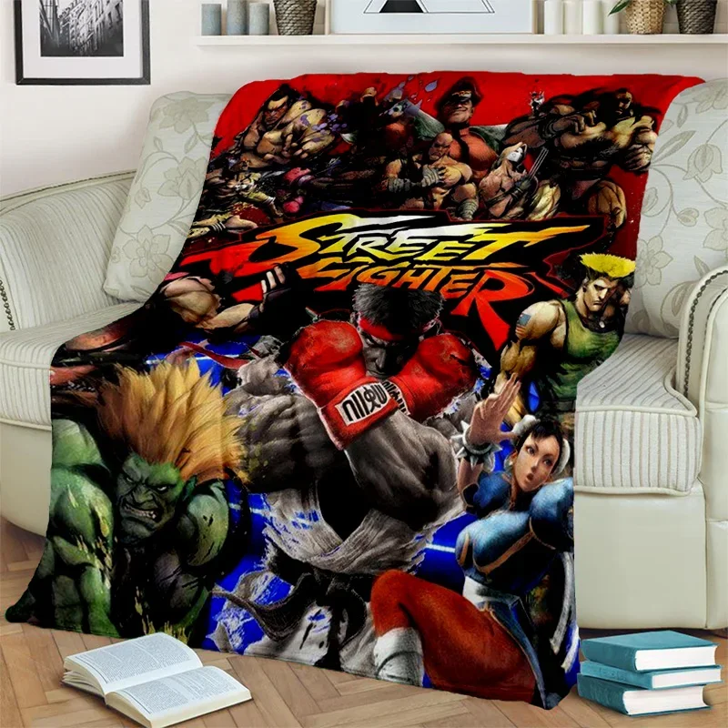 Street Fighter Retro Game SF Gamer Blanket,Soft Throw Blanket for Home Bedroom Bed Sofa Picnic Travel Office Cover Blanket Kids