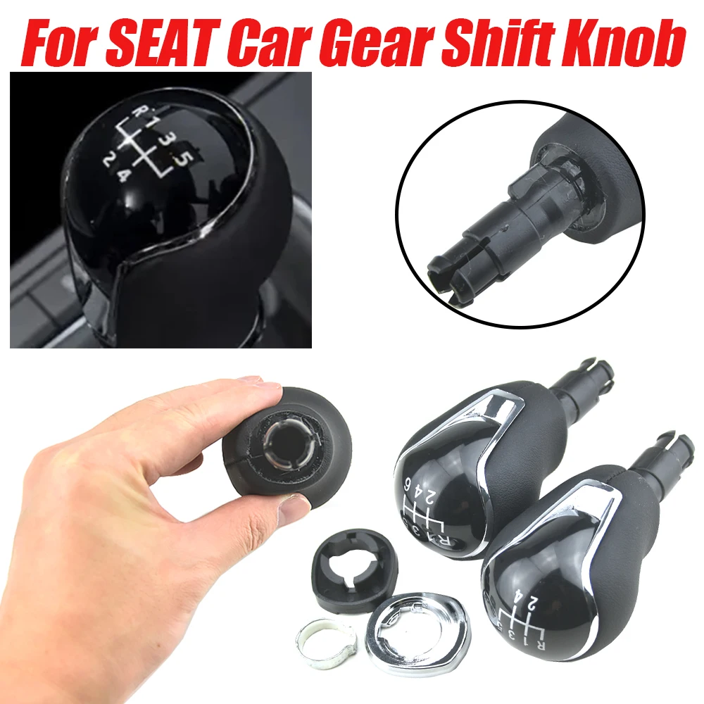

Fit For SEAT IBIZA IV (6j) 2009 - 2017 5 6 Speed Manual Car Shifter Boot Gear Shift Knob Head Lever