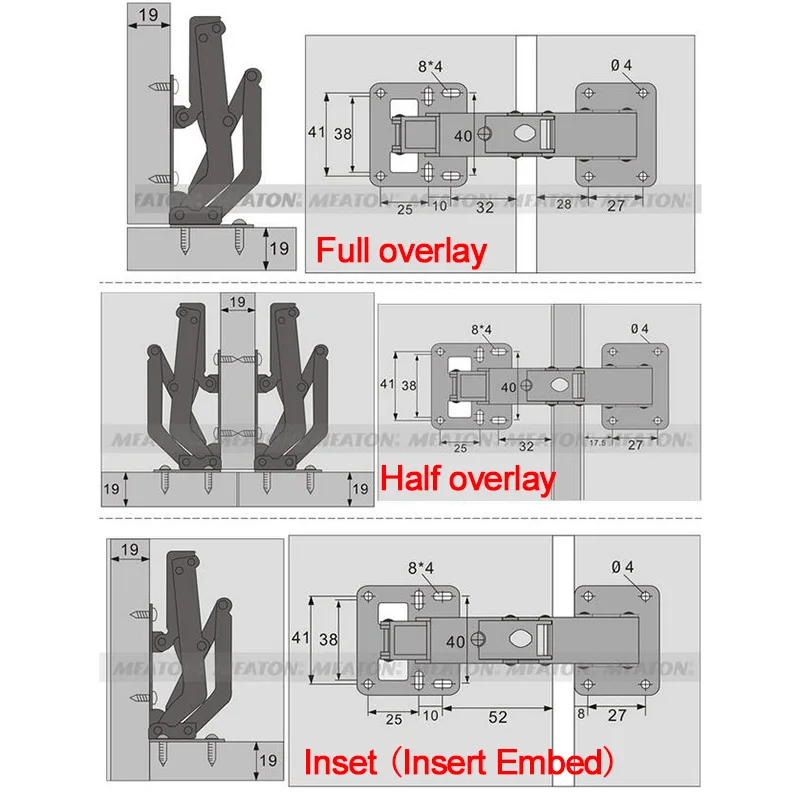 165/170/175Degrees Furniture Cabinet Doors Hinge Special Angle Thick Door Panels No Need Slotting Large Angle Big Hinges
