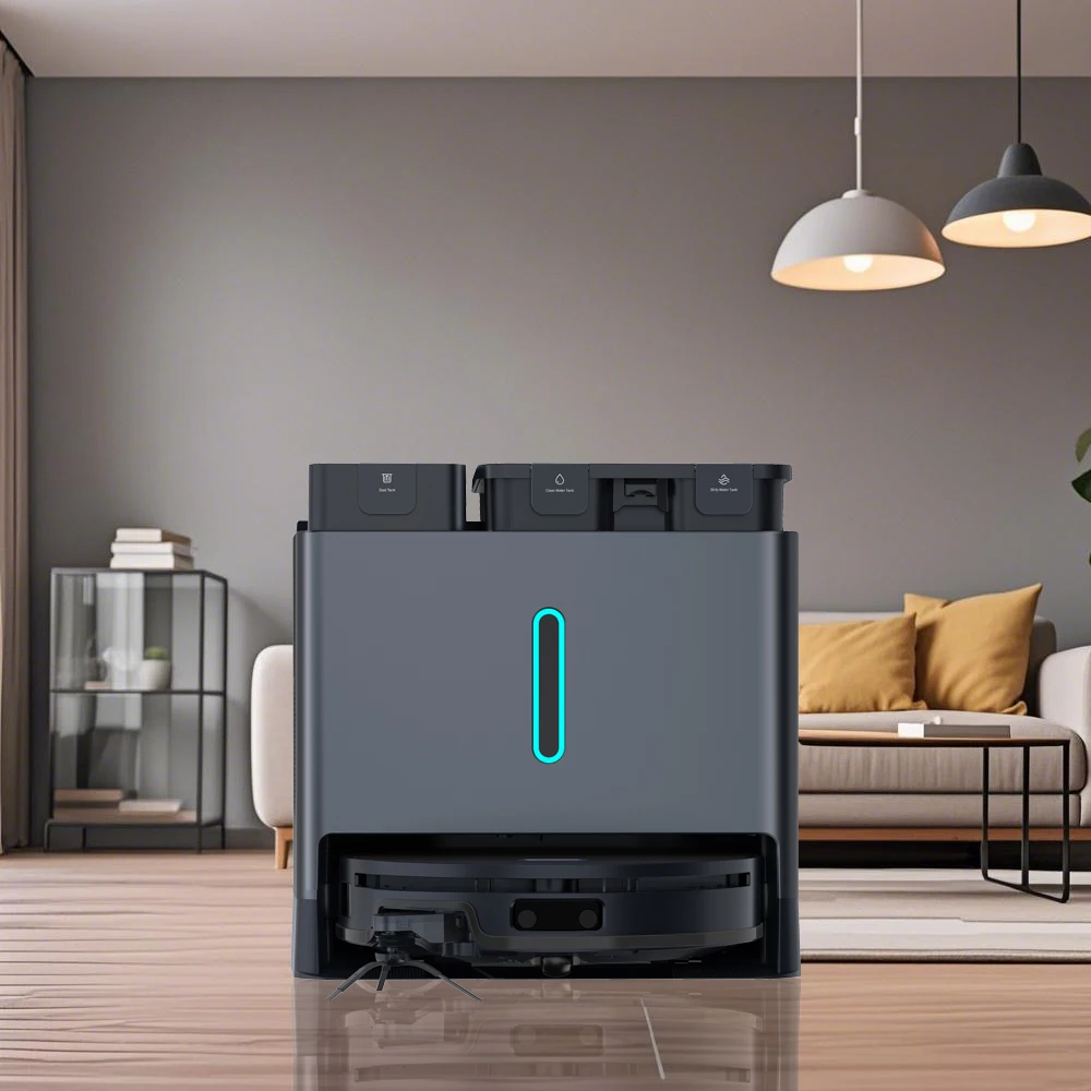 Self-Emptying Robotic Vacuum Cleaner Mop Expandable Edge Cleaning 20000Pa Auto Wash & Refill WiFi/APP Control