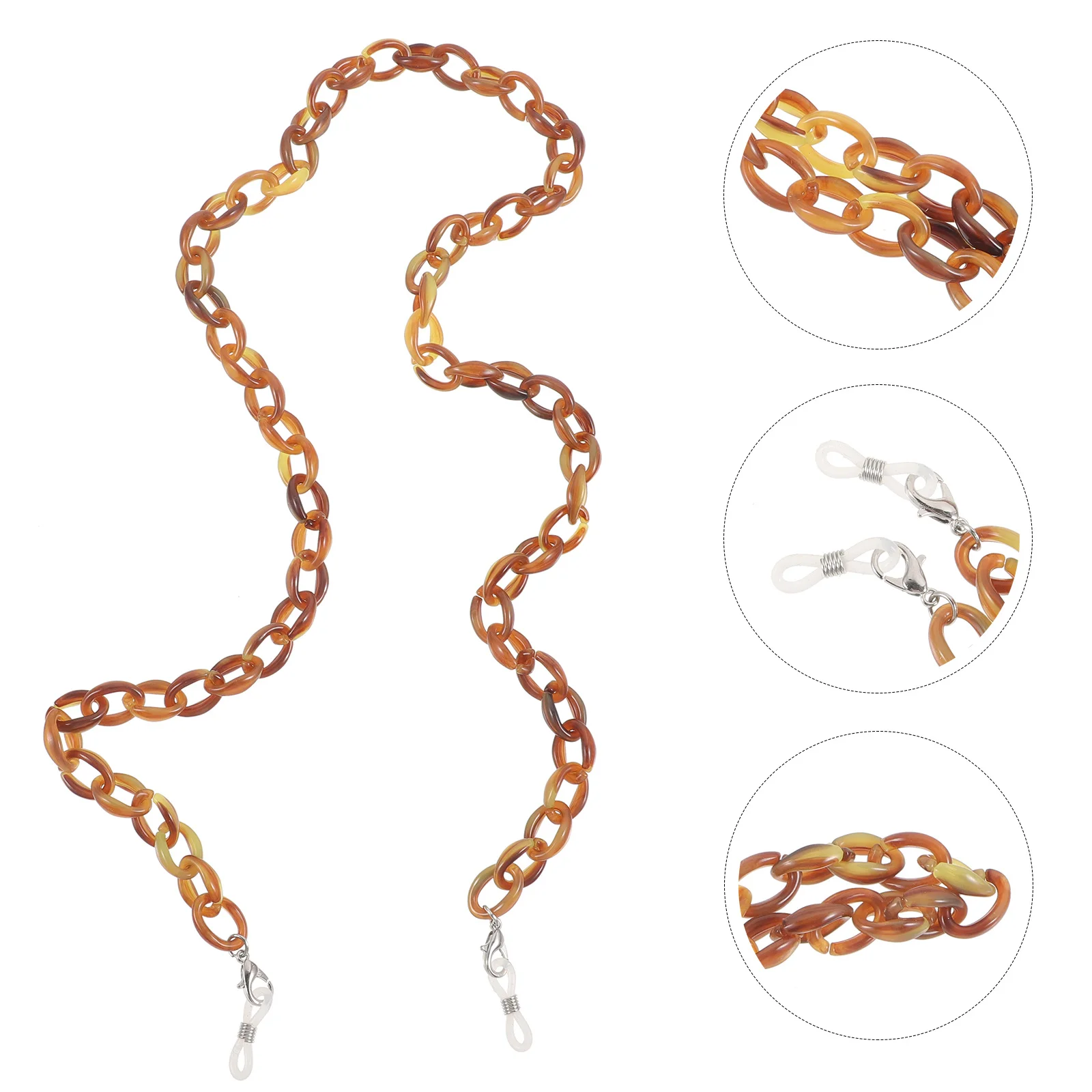 

Glasses Chain Brown Acrylic Anti-Lost Rope For Sunglasses Eyewear Lanyard Cord Eyeglass Retainer Strap Decorative Accessories