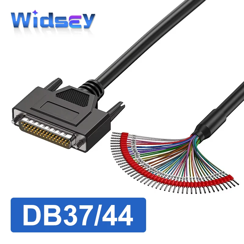 DB44 DB37 Single Head with Number Tube Parallel Port Cable 37pin Double Shielding Male Female 44pin 26AWG Plug Connector 3/5/10M