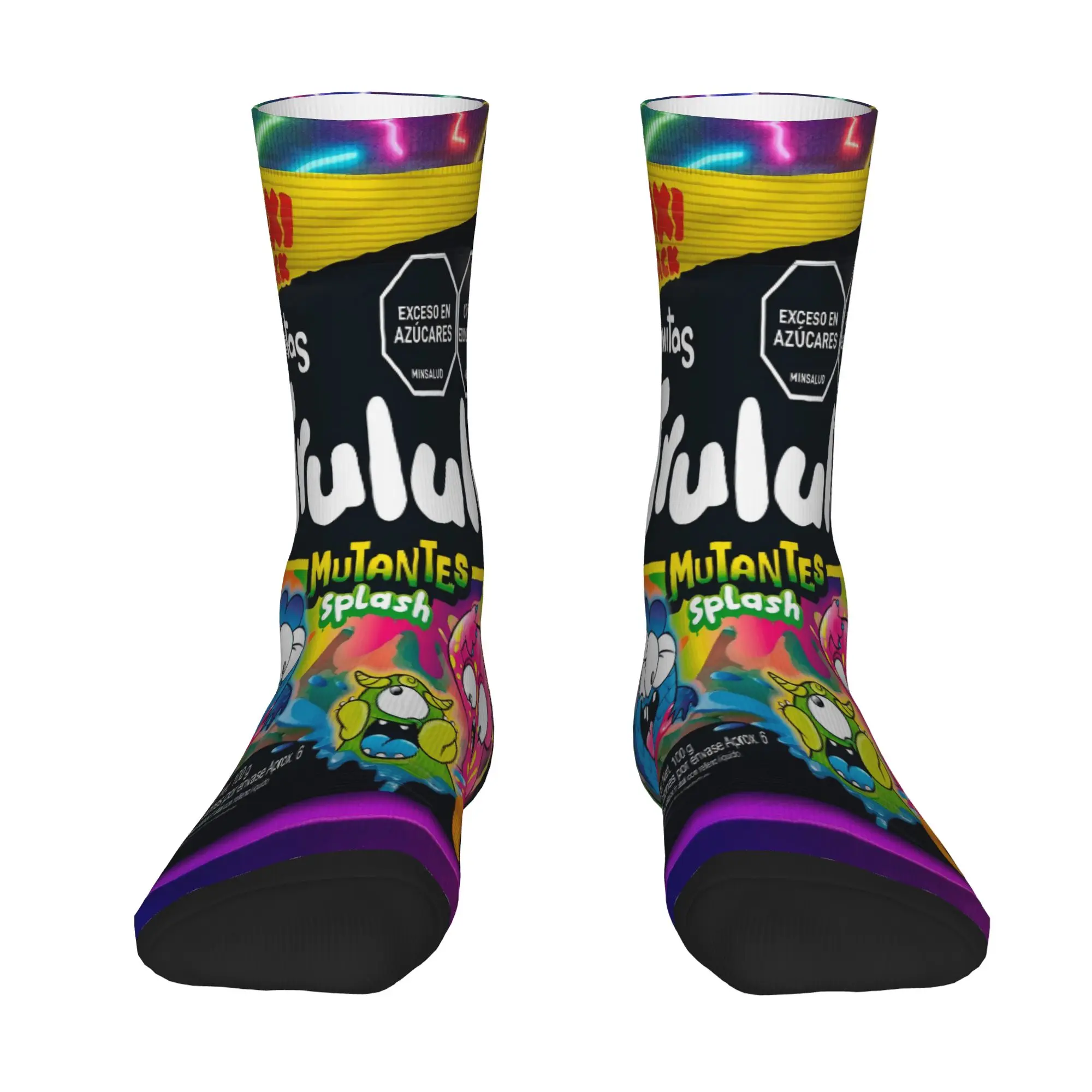 Funny Sock  Trululu 7 Harajuku Seamless Pattern Printed Men Crew Socks Novelty Men's Socks