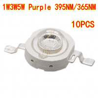 10PCS LED lamp beads 3W ultraviolet 395nm365nm high-brightness vertical chip purple light UV banknote inspection flashlight