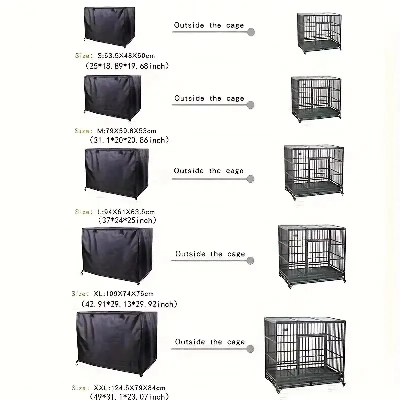 1 Stück Hundeboxen-Abdeckung, strapazierfähige Polyester-Hundeboxen-Abdeckung für den Innen- und Außenbereich zum Schutz und für Wärme – Detail 5