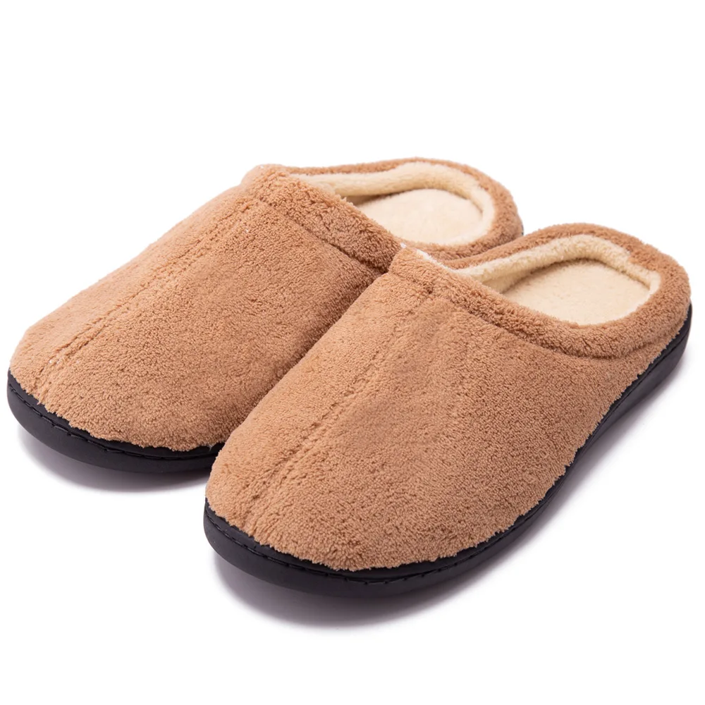 HQF UG Slow Rebound Gel Slippers Memory Sponge Five Finger TPR Compound Cloth Indoor Winter Warm Home Shoes Plus Size 45 46 47