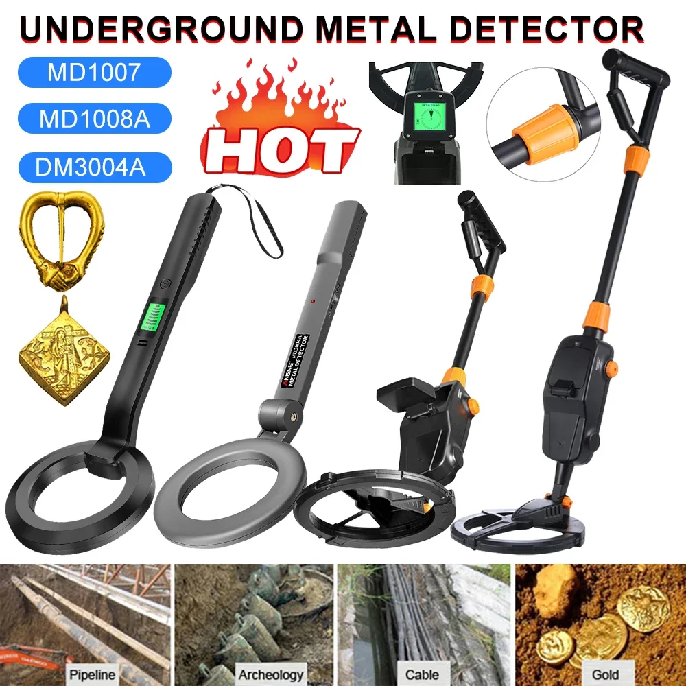 MD1007 Metal Detector Underground Professional High Accuracy Metal Finder Search Finder Gold Detector Treasure Hunter Digger